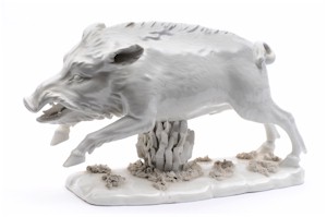 carl theodor frankenthal porcelain boar